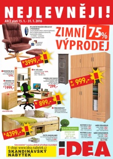 akční leták IDEA nábytek 15.1.2016-31.1.2016