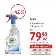 Cistic povrchu antibakterialni dettol