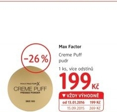 Pudr creme puff max factor
