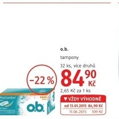 Tampony o b