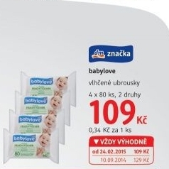 Ubrousky vlhcene detske babylove