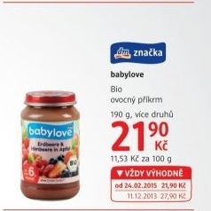 Presnidavka ovocna bio babylove