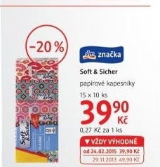 Kapesnicky papirove soft sicher