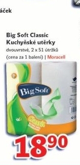 Uterky kuchynske 2vrstve classic big soft
