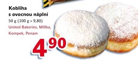 Kobliha s ovocnou naplni penam