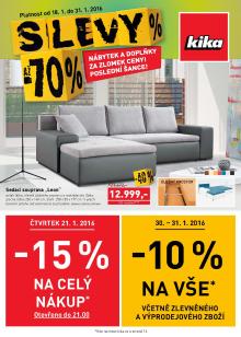 akční leták Kika nábytek 18.1.2016-31.1.2016