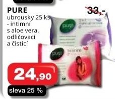 Ubrousky pro intimni hygienu pure