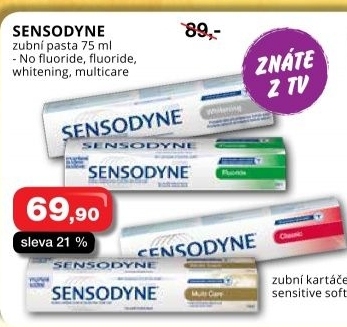 Pasta na zuby no fluoride sensodyne