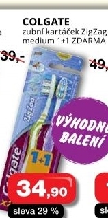 Kartacek na zuby zig zag colgate