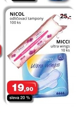 Odlicovaci tampony nicol