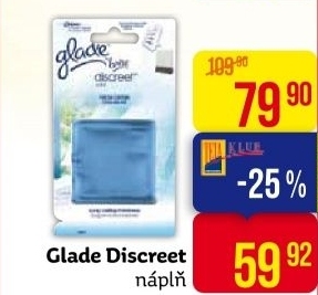 Osvezovac vzduchu discreet glade by brise napln