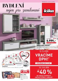 akční leták Kika nábytek 1.2.2016-14.2.2016