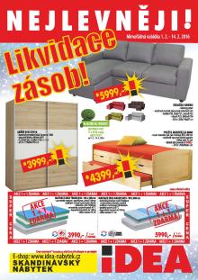 akční leták IDEA nábytek 1.2.2016-14.2.2016