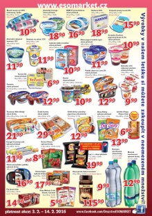 akční leták ESO MARKET 3.2.2016-14.2.2016