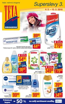 akční leták Teta drogerie 4.2.2016-13.2.2016