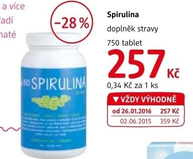 Doplnek stravy bio spirulina