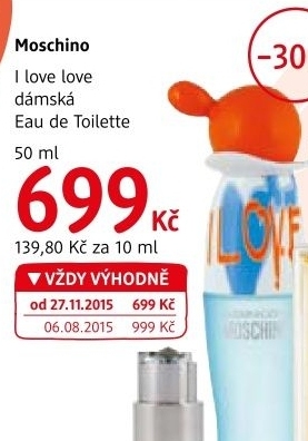 Toaletni voda damska i love love moschino
