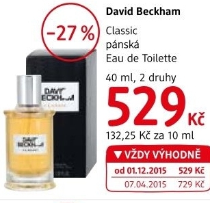 Toaletni voda panska classic david beckham
