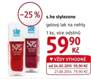 Lak na nehty gelovy stylezone s he