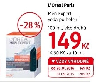 Voda po holeni men expert l oreal