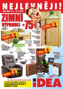 akční leták IDEA nábytek 15.2.2016-29.2.2016