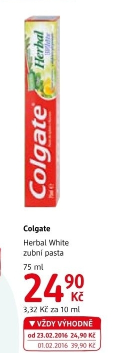 Pasta na zuby herbal white colgate