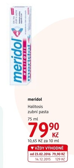 Pasta na zuby halitosis meridol