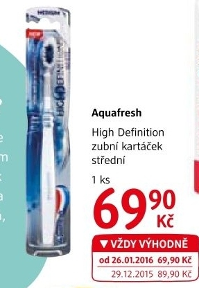Kartacek na zuby high definition aquafresh