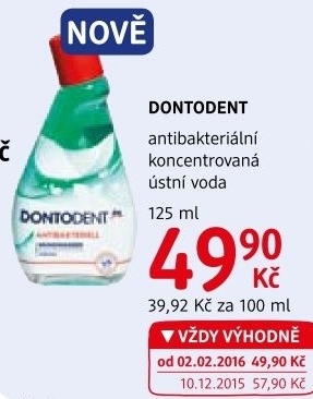 Ustni antibakterialni voda dontodent