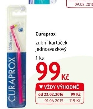 Kartacek na zuby single curaprox