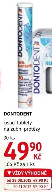 Tablety na zubni protezy dontodent