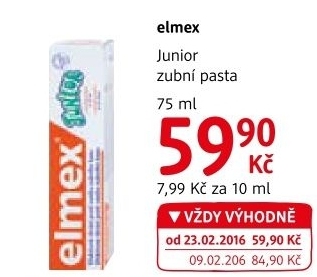 Pasta na zuby junior elmex
