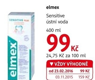 Ustni voda sensitive plus elmex