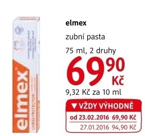 Pasty na zuby elmex