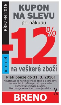 akční leták Breno koberce 7.3.2016-31.3.2016