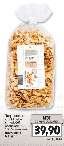 Těstoviny semolinové Exquisit
