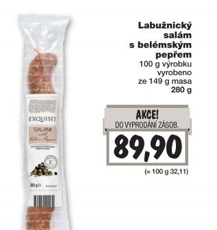 Salám labužnický s pepřem Exquisit