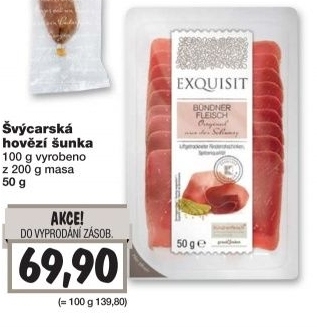 Švýcarská hovězí šunka Exquisit