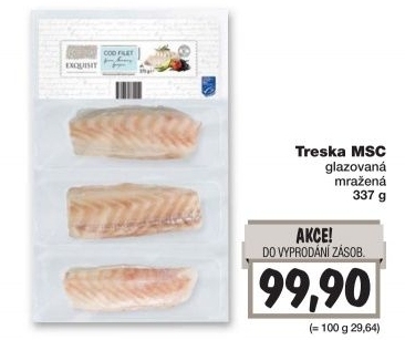 Treska filety mražené Exquisit