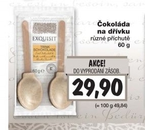 Čokoláda na dřivku Exquisit