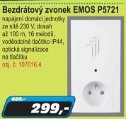Bezdrátový zvonek EMOS P5721