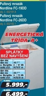 Nordline pultový mrazák FC-19DD