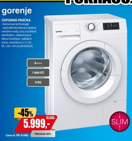 W 6503/S PRAČKA GORENJE / A+++