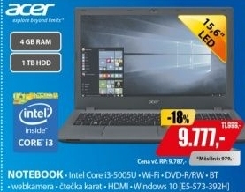 E5-573-392H 15,6 i3-5005U 4G 1T W10 ACER
