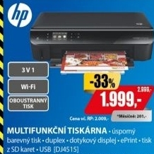 DJ4515 Ink Advantage WiFi Duplex LCD HP VLASTNÍ ZÁSOBA