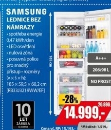RB33J3219WW/EF CHLADNIČKA KOMBI SAMSUNG A+++/NF