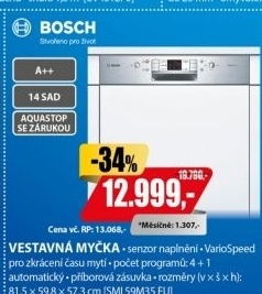 SMI 59M35 EU MYČKA NÁDOBÍ VEST. BOSCH / HEURÉKA TOP 2