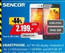 ELEMENT P452 BLACK SMARTPHONE SENCOR