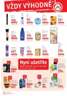 akční leták dm drogerie 9.3.2016-31.3.2016