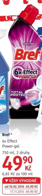 Čistič WC gelový 6x Effect Total Protection Bref